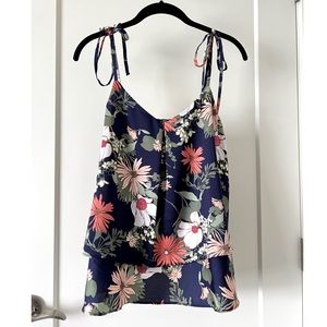 Banana Republic navy floral cami tank!